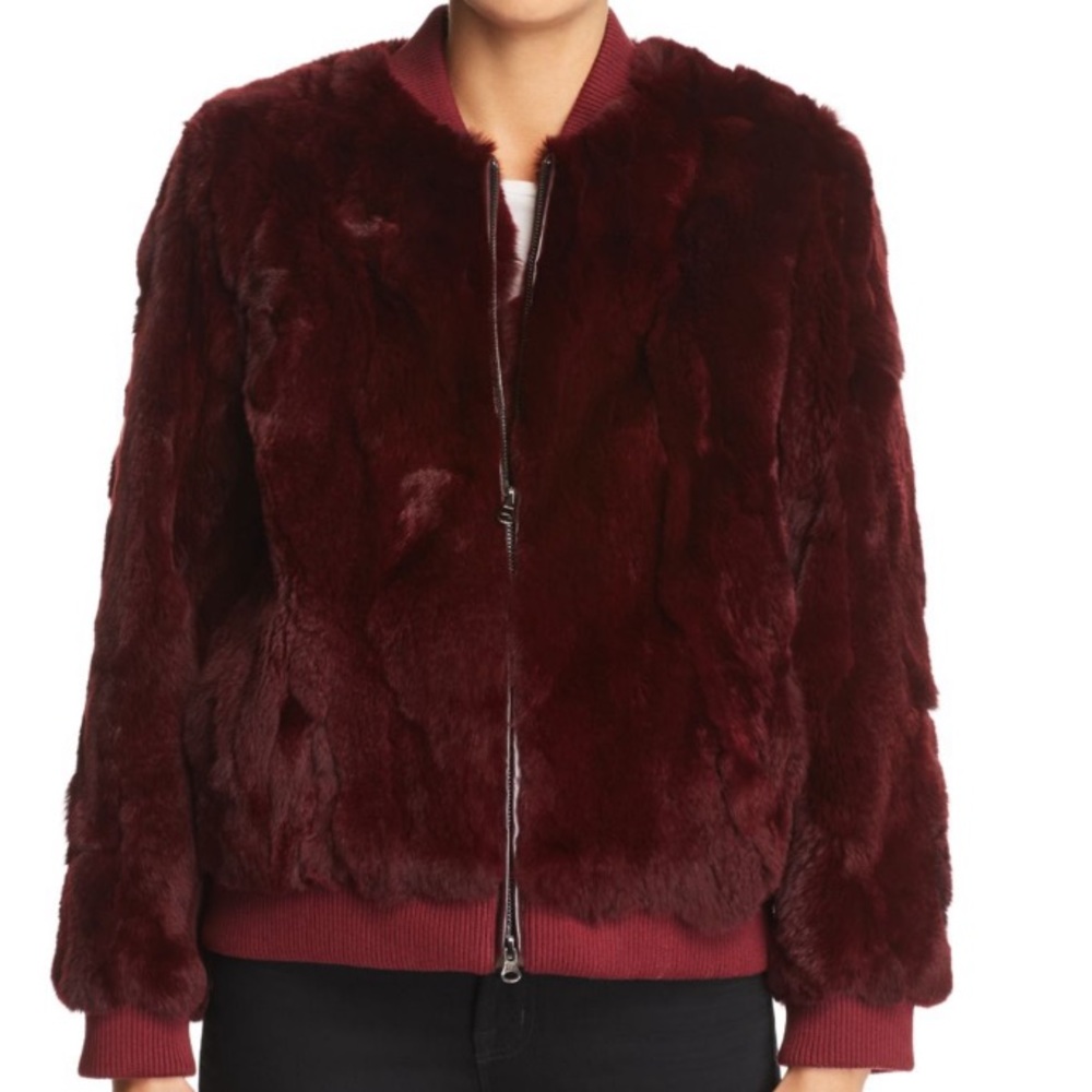 NWOT Real Rabbit Fur Bomber